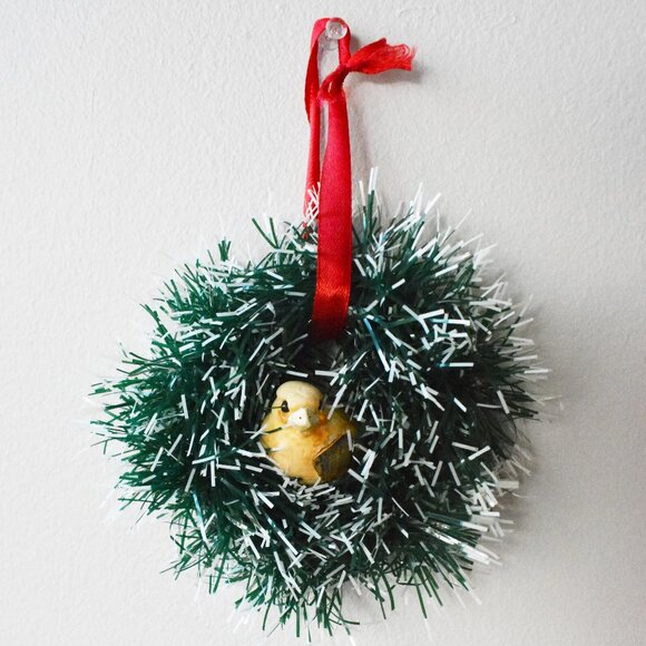 Christmas Wreath Bird Nest Ornament Handmade Christmas Decor - Picture 1 of 3